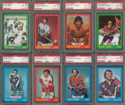 1973/74 Topps Hockey PSA-Graded Collection (102 Different) Including Hall of Famers 